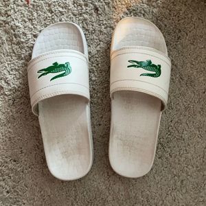 Lacoste worn slides